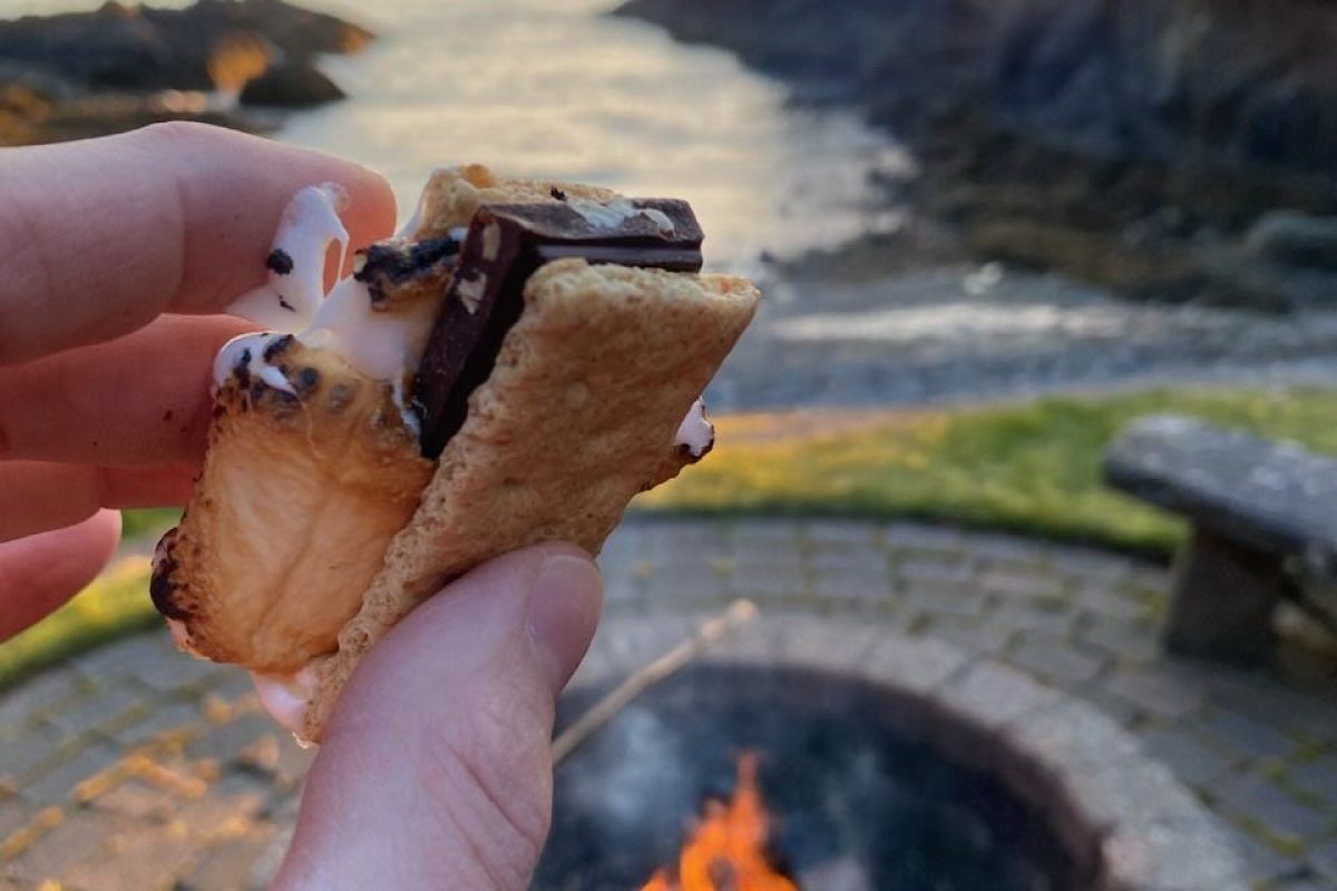 outer shores lodge - smores by the campfire
